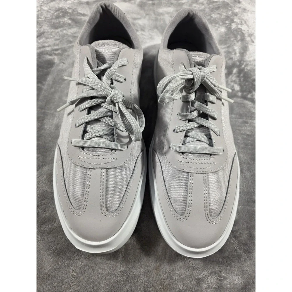 Cole Haan Mens GRANDPRO‎ RALLY T-toe Sneaker Microchip/Optic White US 9 Wide
